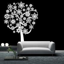 Tree snow snowflakes