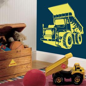 Decorative vinyl dump truck