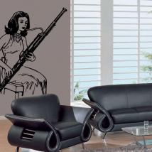 Decorative vinyl playing the bassoon