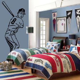 Baseball player decorative vinyl