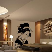 Decorative vinyl Japanese woman