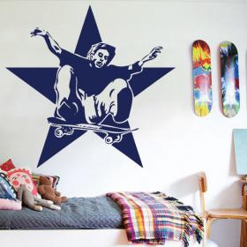 Decorative vinyl skater and Star