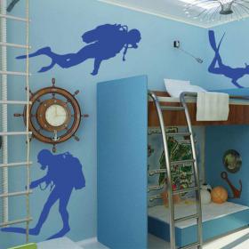 Luminescent panels dividing fluowall divers I
