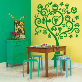 Stickers walls green tree