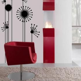 Minimalist flower wall stickers