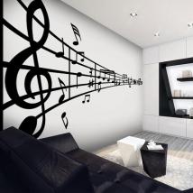 Stickers walls Musical staff