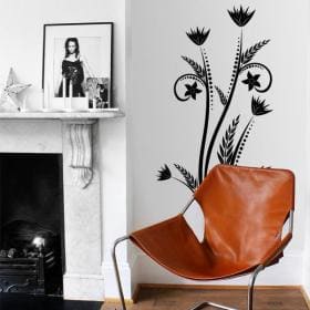 Decorate walls vertical flowers