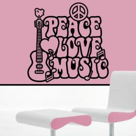 Walls decoration peace and love