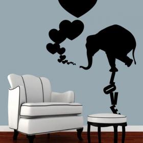 Decoration walls elephant Love