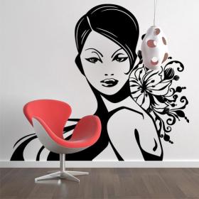 Decoration wall silhouette woman