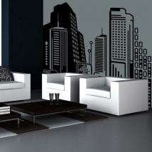 Vinyl decorative city of the future