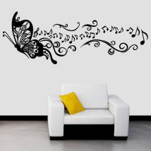 Decorative vinyl music Butterfly
