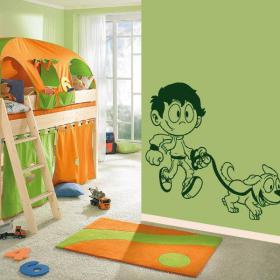 Boy mascot wall decoration