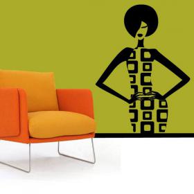 Decorative vinyl Retro woman