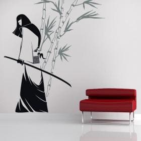 Vinyl decorative silhouette Samurai
