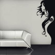 Vinyl decorative silhouette woman English 651