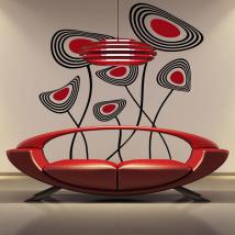Flowers decorative vinyl disc