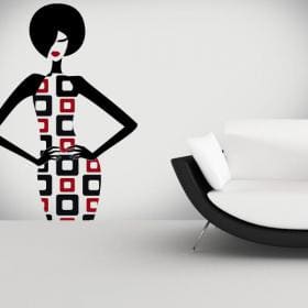 Decorative vinyl wall Retro woman