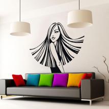 Decorative vinyl wall silhouette woman style