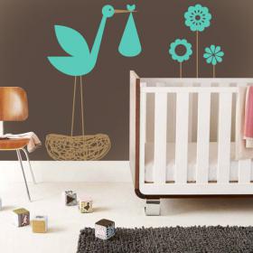 Children's decorative vinyl Stork