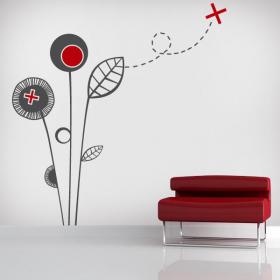 Decorative vinyl flowers of author
