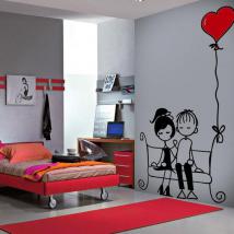 Luminescent panels dividing fluowall romantic moments