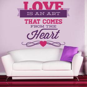 Luminescent panels dividing fluowall romantic Love