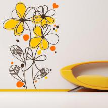 Decorative vinyl romantic flowers English 760
