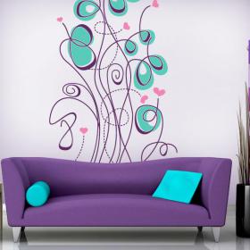 Vinyl flowers and hearts