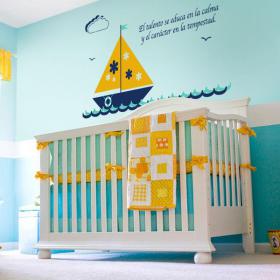Decorative vinyl child boat