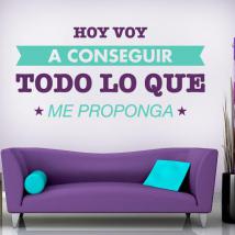 Vinyl phrases decorate walls