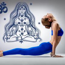 Luminescent panels dividing fluowall relaxation meditation Yoga