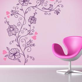 Romantic flower stickers and vinyl