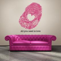 Decorative vinyl imprint of love