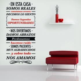 Vinyl decorative phrases in this House