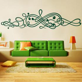 Decorative adhesive vinyl sticker filigree