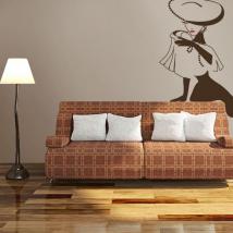 Vinyl decorative silhouette female Glamour Vintage