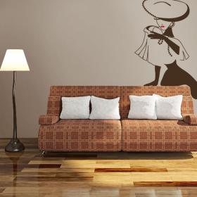 Vinyl decorative silhouette female Glamour Vintage