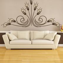 Decorative vinyl and stickers flowers royalty