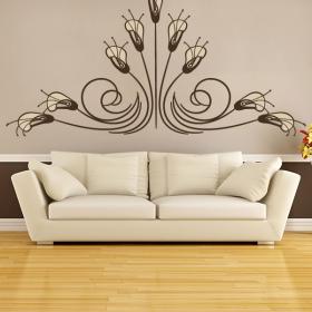 Decorative vinyl and stickers flowers royalty