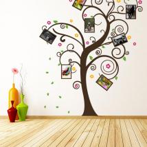 Decorative vinyl tree family photos