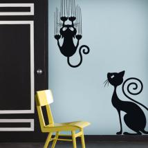 Decorative vinyl stickers and sticker cats
