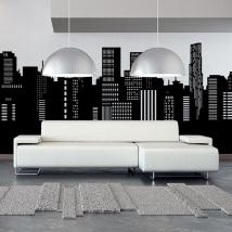 Decorative vinyl panoramic city Skyline