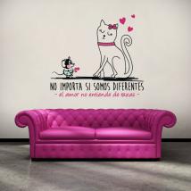 Decorative vinyl phrase love doesn't understand races