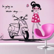 Decorative vinyl phrase Better Days
