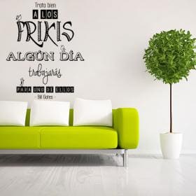 Decorative vinyl phrase Bill Gates