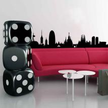 Vinyl adhesive decorative Skyline Barcelona