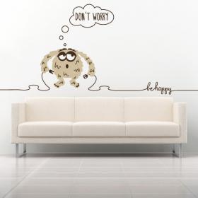Decorative vinyl texts Be Happy