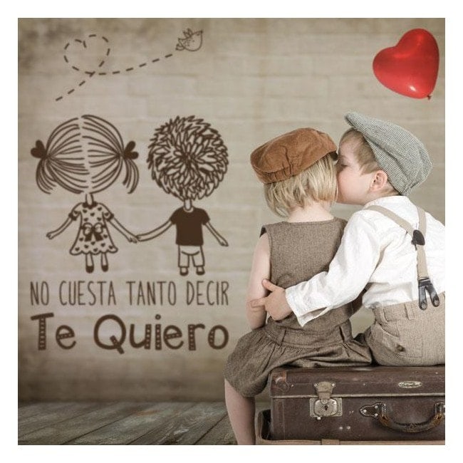 Decorative vinyl romantic phrases Te Quiero