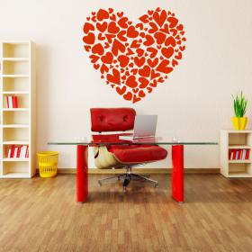 Vinyl decorative heart with hearts